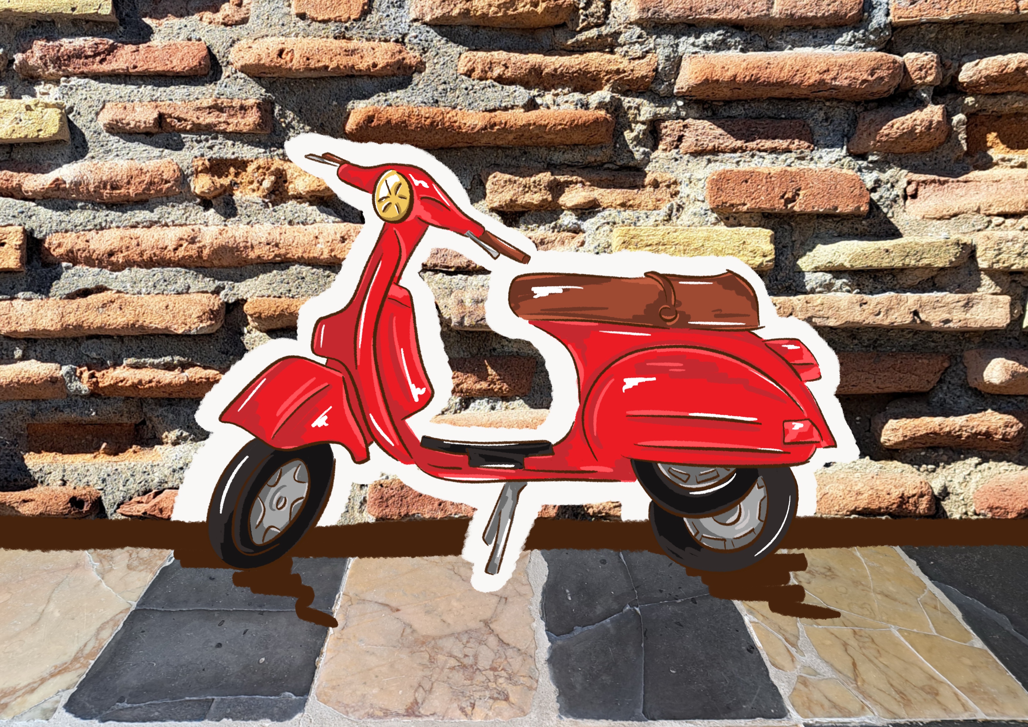 le scooter vespa italien