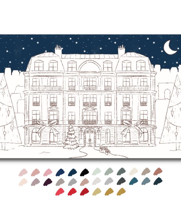 croquis de recherche illustration promenade de noel seiko